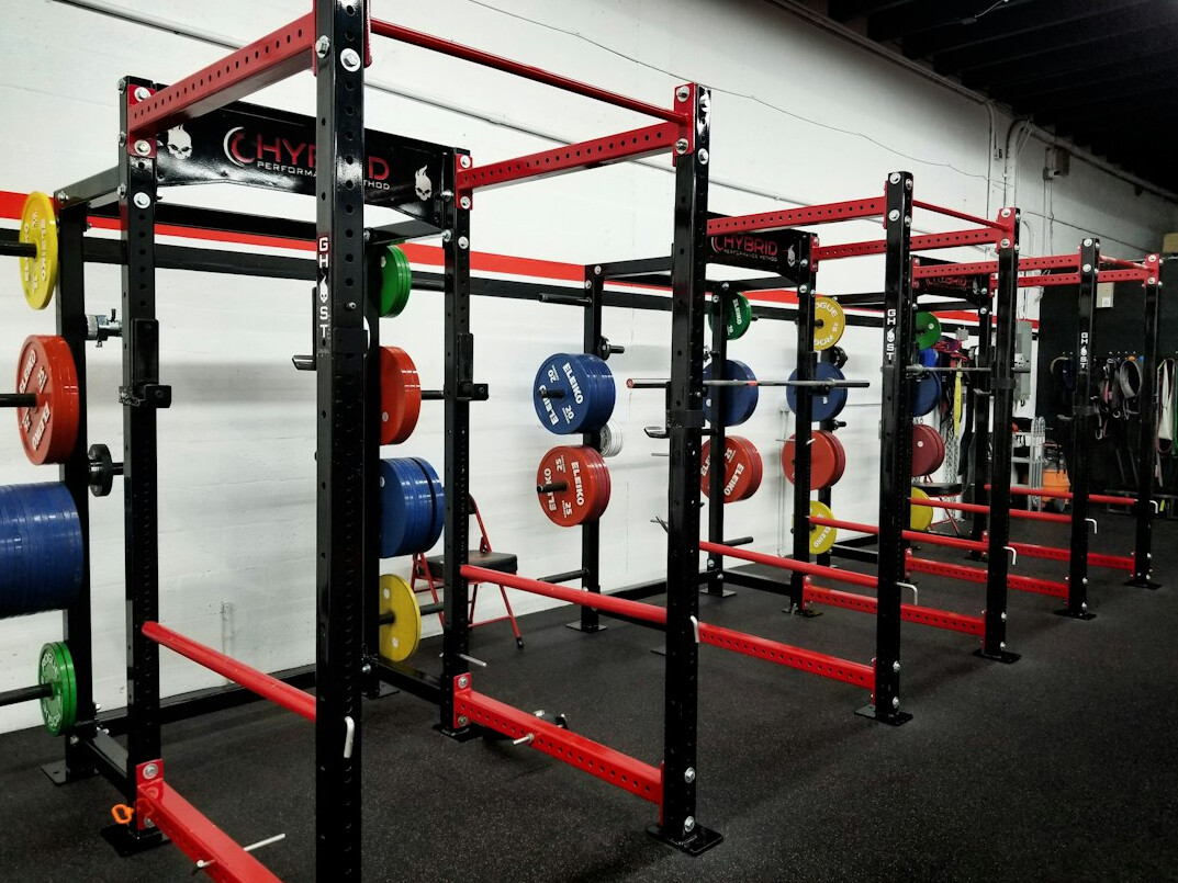 Technical equipment room with racks and signal cables